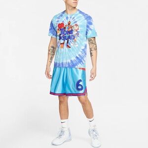 Nike Blue Tie-Dye Space Jam Squad Kids Tee
